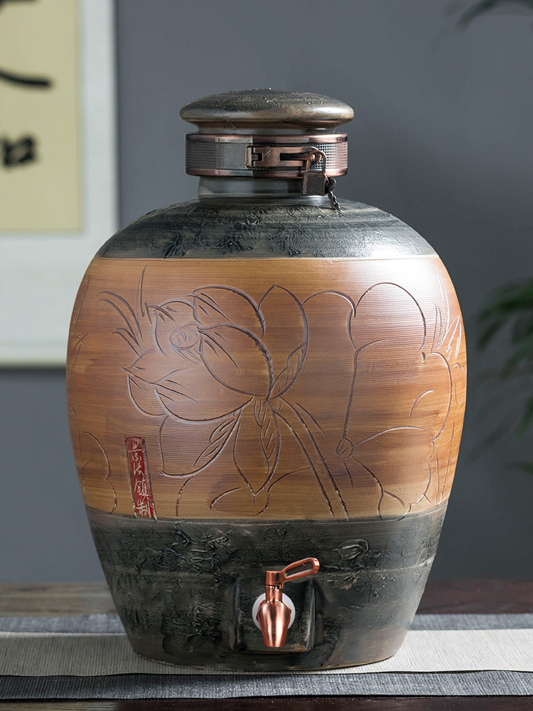 Sealed jars of archaize ceramic hoard it home 20 jins jar liquor jars ground 10 jins 50 pounds