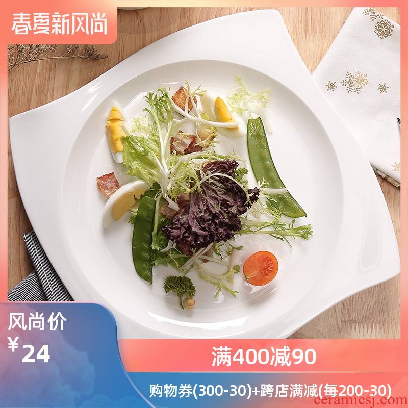 Steak plate ipads porcelain simple ideas continental pure white square western - style food tableware dinner plate plate plate plates
