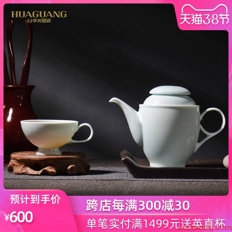 Uh guano celadon ceramics China qiankun celadon in tea tea set combination