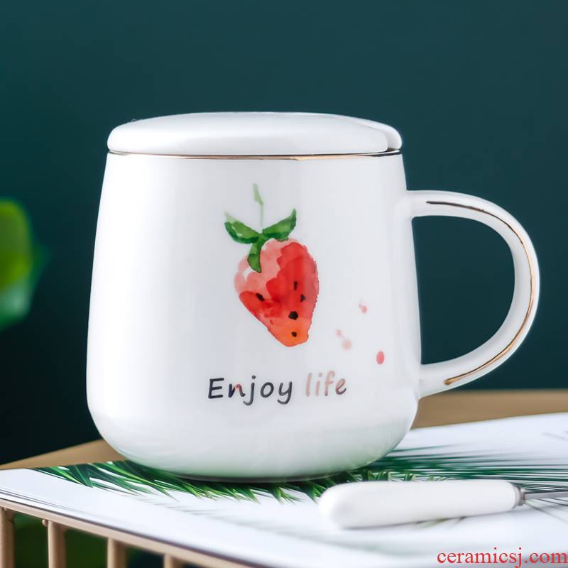 Nordic ins cup individuality creative trend express girl students home mark ceramic cup coffee cup