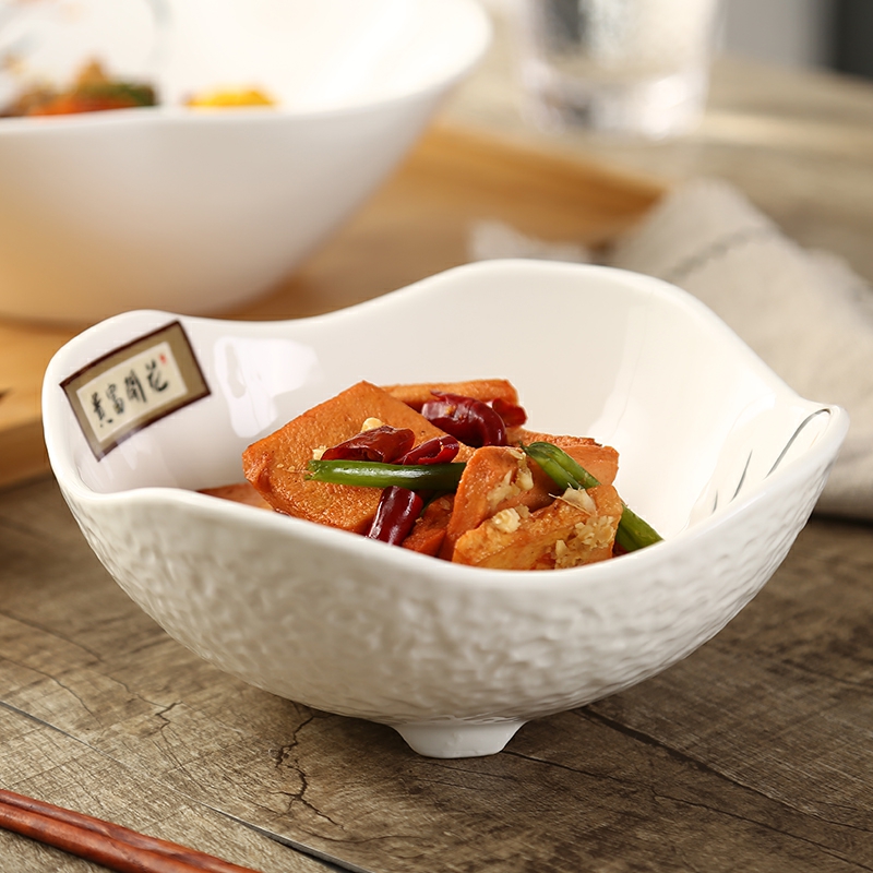 New Chinese style ceramic bowl small rainbow such as bowl of boiled fish meat and wool blood in large bowl of household hotel restaurant food bowl