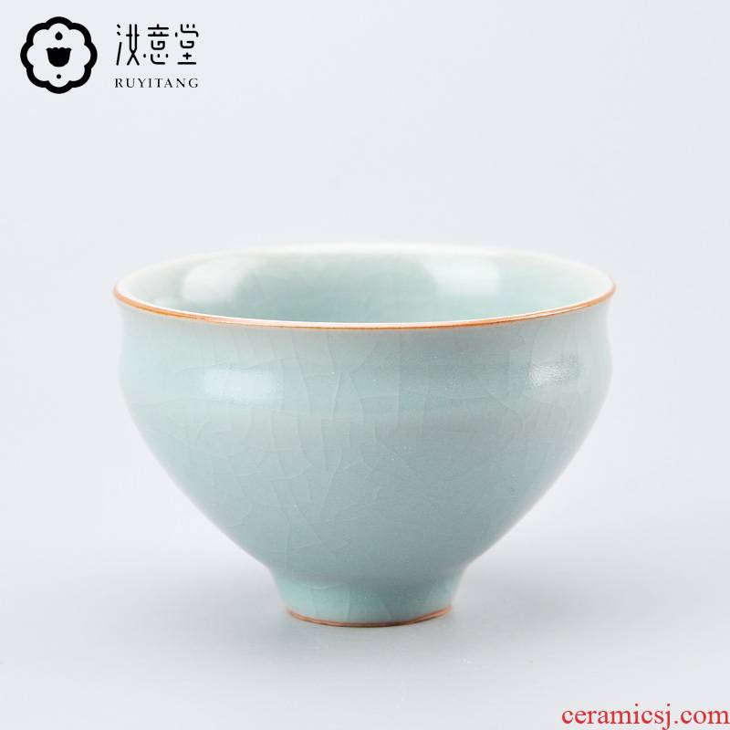 Your up sample tea cup ruzhou Your porcelain master cup tea set single CPU open piece of ceramic tea cup for its ehrs big day cyan