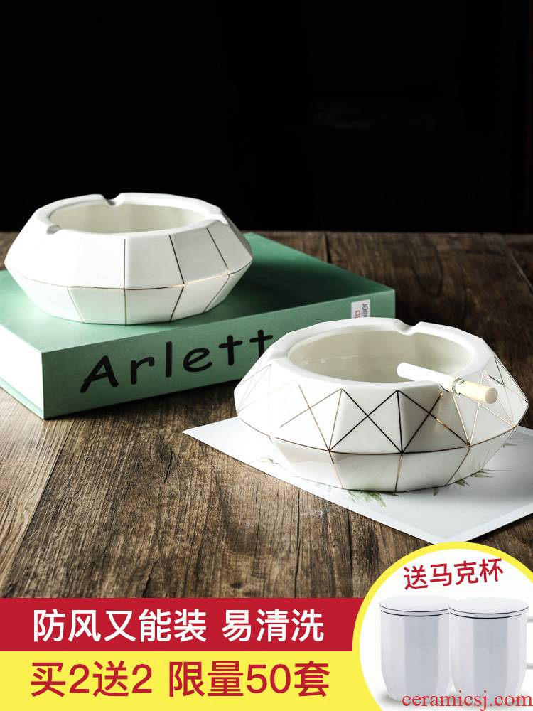 Ceramic ashtray home creative move is the sitting room tea table creative trend ins Nordic large office men and women