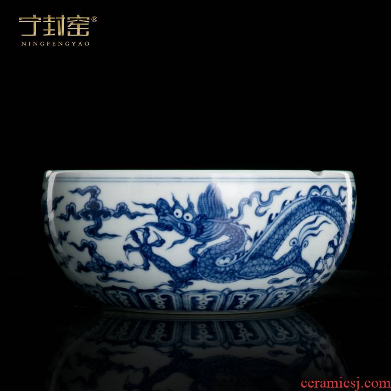 Better sealed up with furnishing articles sitting room of blue and white porcelain jingdezhen ceramic household large porcelain ashtrays Chinese office