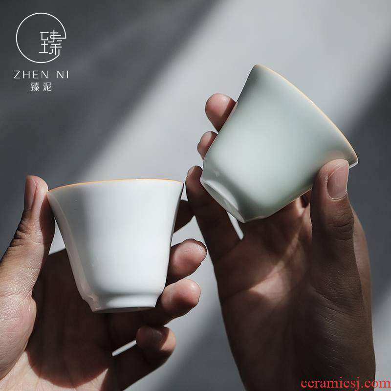 Clay ceramic cups by household kung fu tea set single cup tea sample tea cup jingdezhen thin foetus master cup bowl