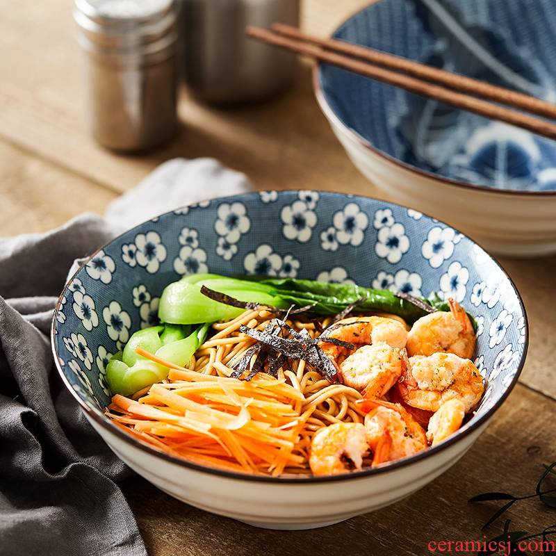 Japanese and wind rainbow such to use a single large soup bowl home la rainbow such use creative ceramic tableware to eat salad bowl noodles bowl