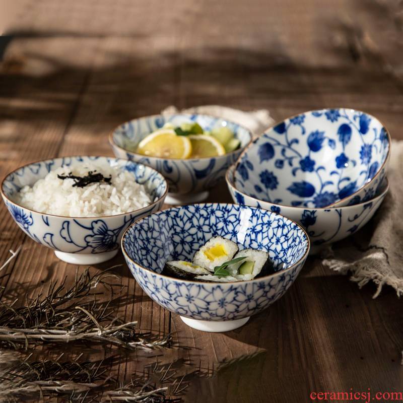 Song of sakura Japanese imported from eating dishes suit Japanese silverware dishes 4 people with ceramic plates