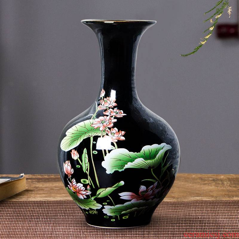 Jingdezhen ceramics floret bottle of flower arranging dried flower vase of porcelain of modern Chinese style household adornment sitting room ark, furnishing articles