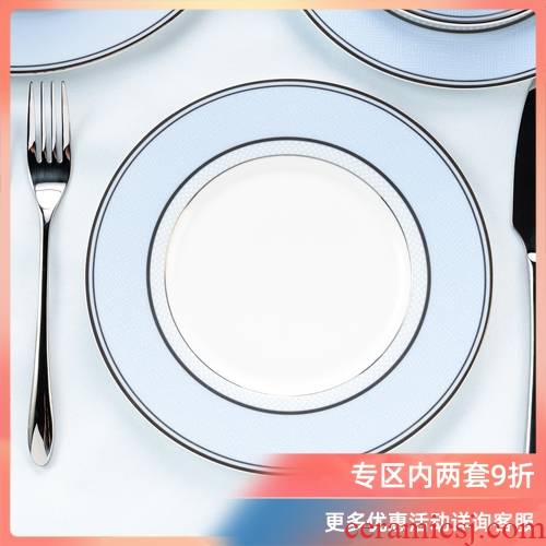 Ronda about ipads porcelain tableware creative breakfast plate 9 inches western - style food dish platter of household ceramics cold dish dish eternity