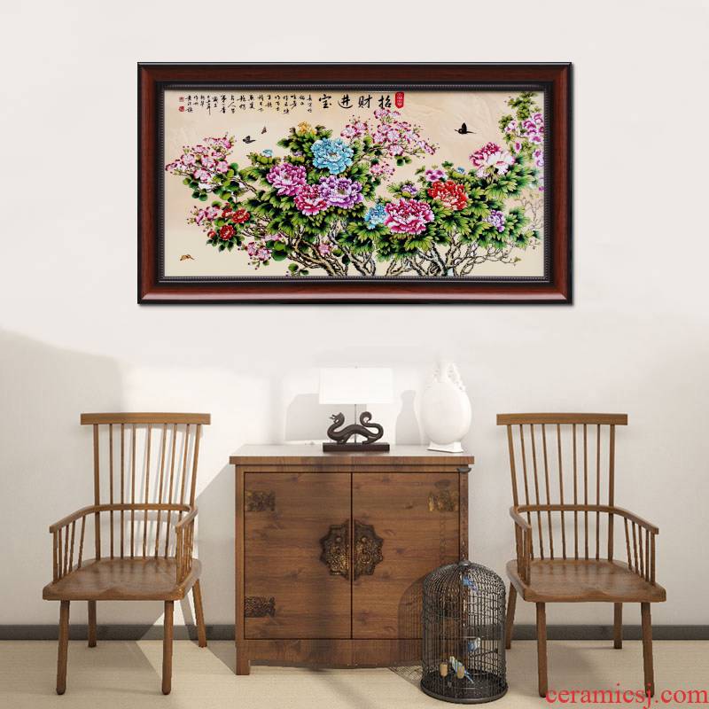 Jingdezhen ceramic plate Chinese style adornment painting the living room sofa setting metope hangs a picture corridor bedroom horizontal version of the murals