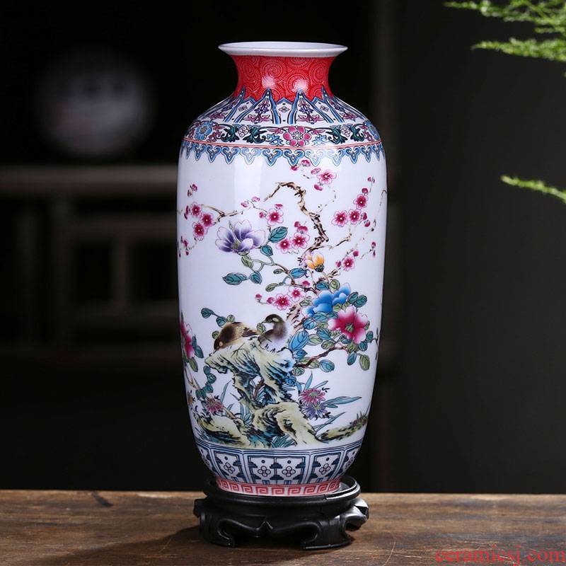 Jingdezhen ceramics floret bottle famille rose flower arranging new Chinese style home furnishing articles sitting room TV ark adornment ornament