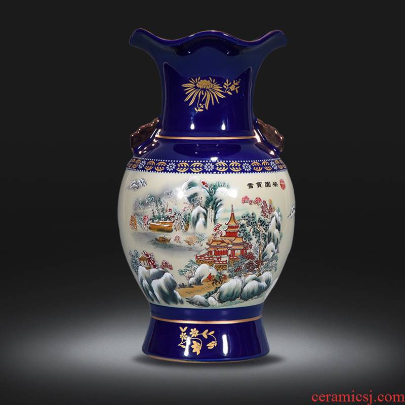 Jingdezhen ceramics cloisonne floret bottle of Chinese style living room porch ark, home decoration decoration furnishing articles