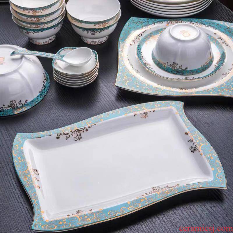 American ipads bowls disc suit white contracted jingdezhen ceramic tableware light key-2 luxury up phnom penh electrical set of dishes