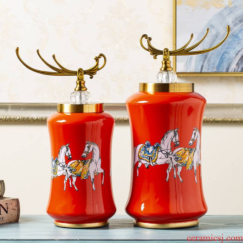 European American horse ceramic decorative furnishing articles household act the role ofing is tasted, the sitting room porch decoration of TV ark, wine accessories