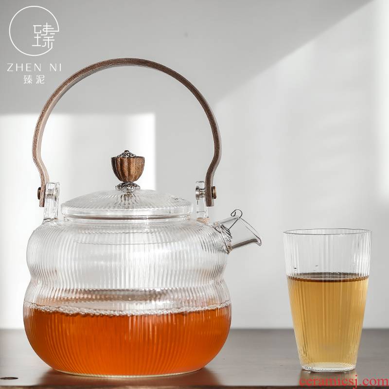 By mud glass teapot kung fu tea teapot household heat resistant high temperature electric TaoLu special - purpose boiled tea kettle