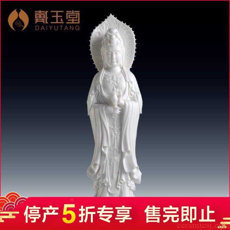 Ceramic production 5 fold 】 【 Buddha bodhisattva furnishing articles/white of nanshan guanyin dehua up household arts and crafts