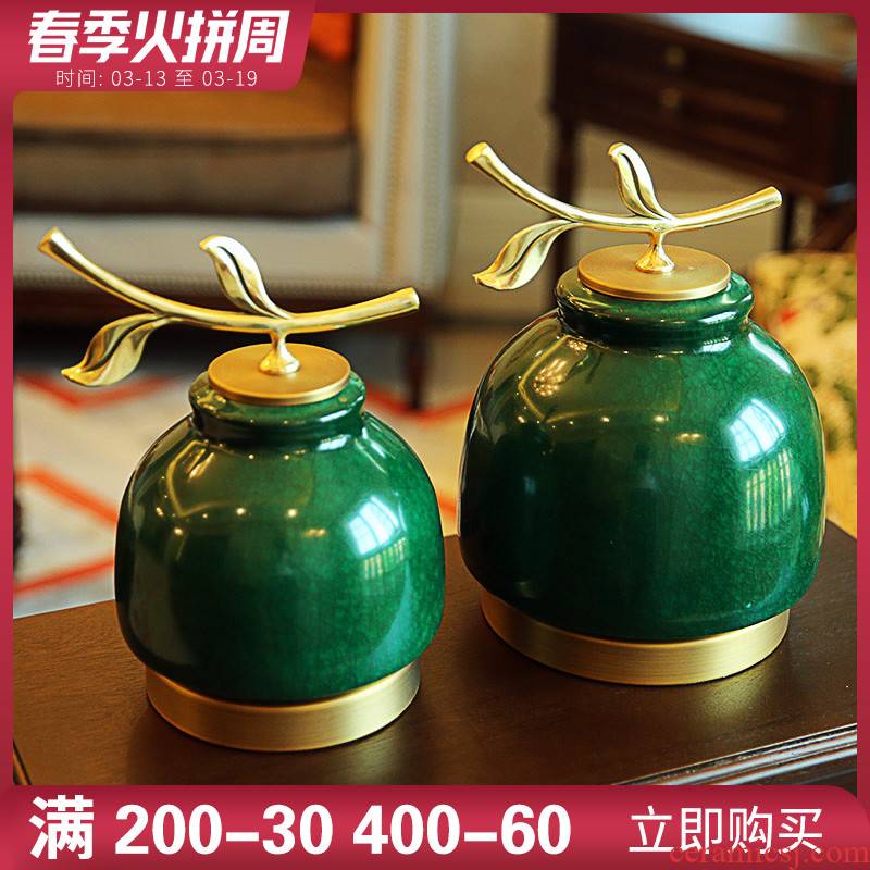 New Chinese style ceramic wine sitting room adornment is placed European beautiful household TV ark, fireplace porch desktop decoration