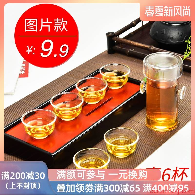 The Heat - resistant glass tea tea device blocking the ear cup tea ware ceramic teapot kung fu tea set gift