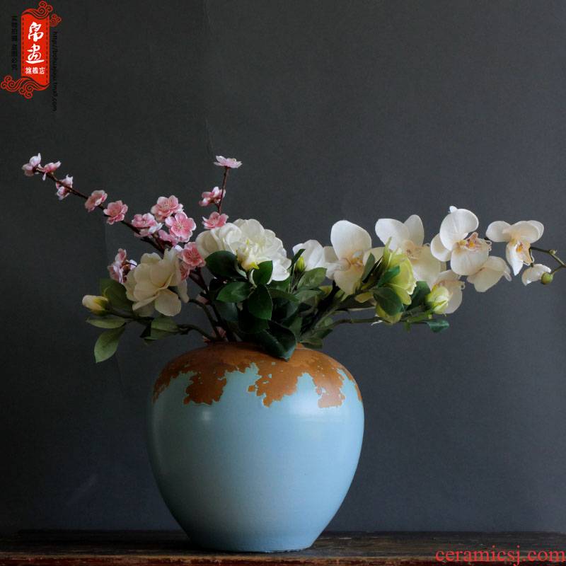 Jingdezhen ceramic vase furnishing articles creative up porcelain decoration flower implement new contracted household decorates sitting room flower arrangement