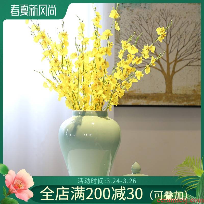 New Chinese style porch wine cabinet mesa decorative flower vase the general pot of tea pot money - box ceramic furnishing articles in the living room