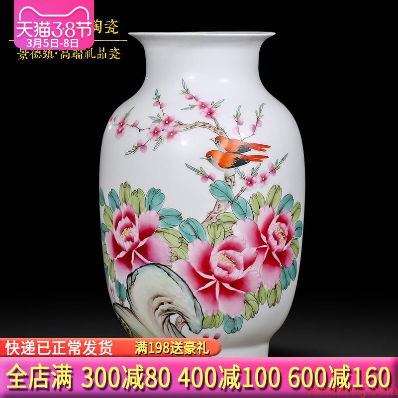 The Master of jingdezhen hand - made vases, modern Chinese style living room decoration ceramics handicraft furnishing articles high - end gift porcelain