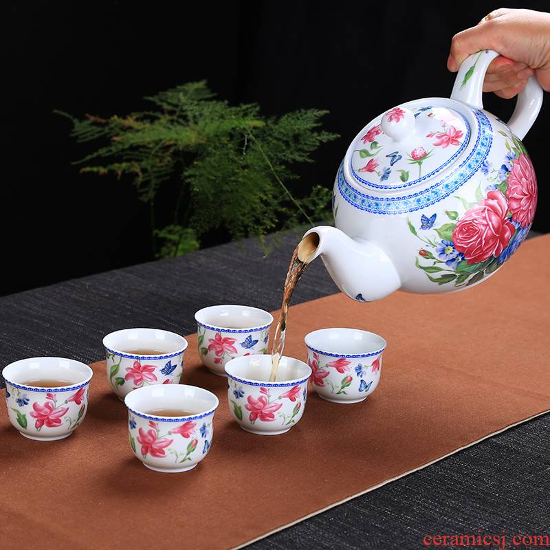 Leopard lam, high - capacity kung fu tea set home tea cup teapot jingdezhen tea tea, tea in the living room