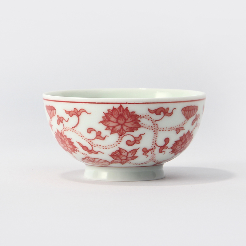 Cheng DE hin kung fu tea set, jingdezhen master cup sample tea cup of pure hand - made color single cup 178 lotus bloom Cheng