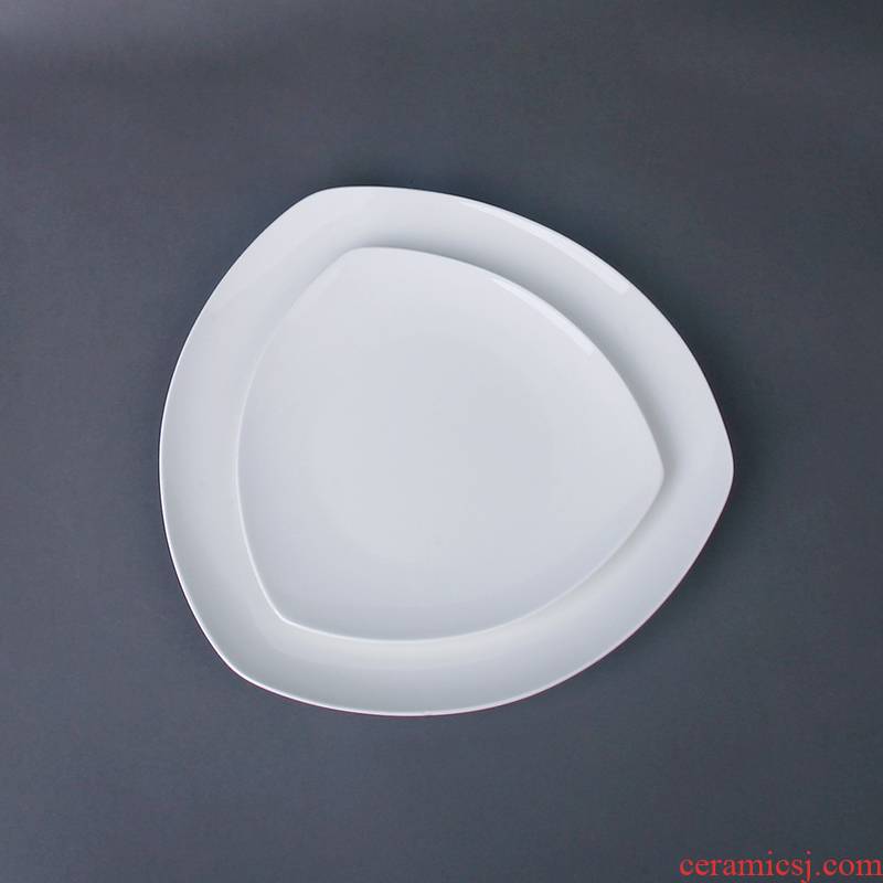 Ipads porcelain dishes son pure white household utensils plates ceramic plate 8 inch steak plate dinner plate dessert plate