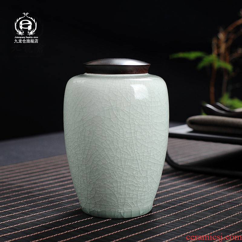 DH general ice crack glaze ceramic pot seal storage POTS of jingdezhen ceramic POTS caddy fixings POTS