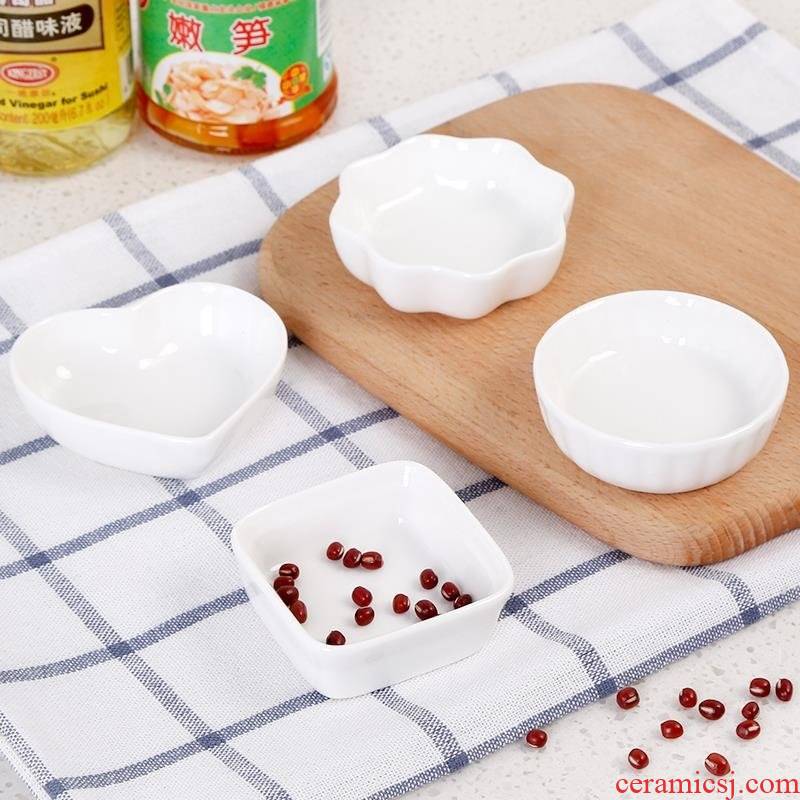 Creative dishes soy sauce dish condiment flavour dishes small bowl of vinegar dish of household ceramic dip small plate heart - shaped kitchen mercifully
