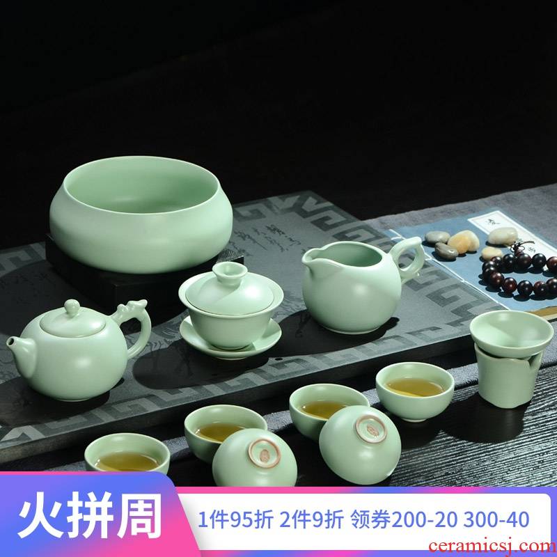 Your up tea set to open the slice is young brother up with porcelain porcelain of a complete set of kunfu tea glass teapot