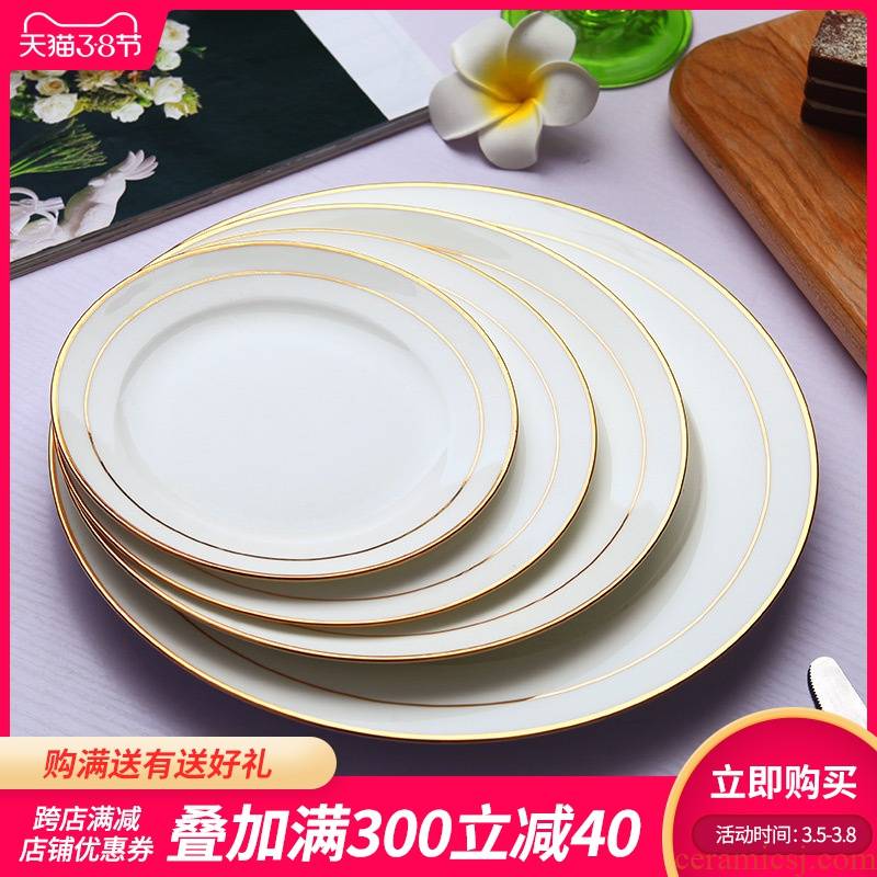 Ipads China up phnom penh dish example room table tableware pure flat plate suit beefsteak plate