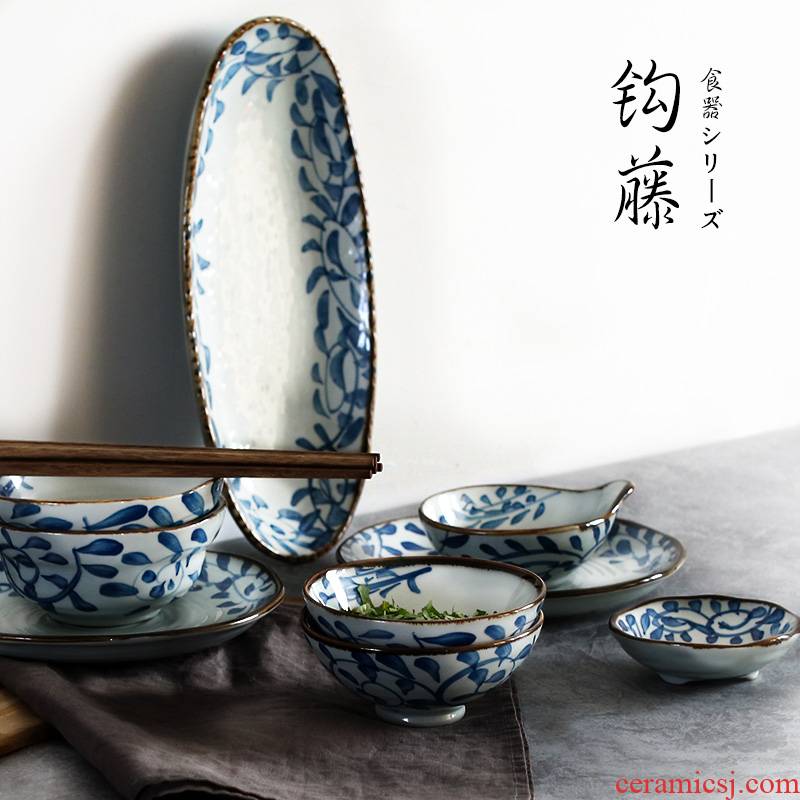 NDP dishes suit creative ceramics tableware suit Japanese dishes feng chopsticks at home wedding gifts under the glaze