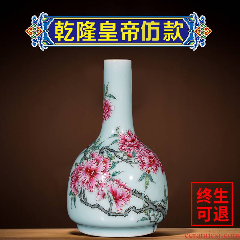 Better sealed up the hand - made floret bottle shadow blue glaze sitting room adornment porcelain jingdezhen ceramics furnishing articles rich ancient frame by hand