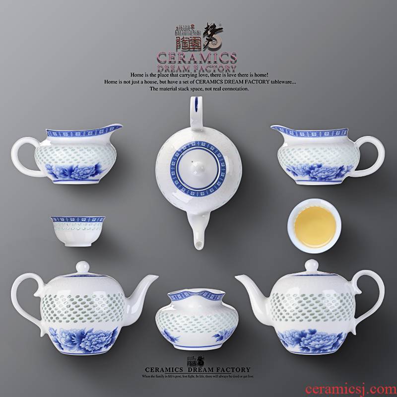 Kung fu tea set suits for Chinese style household tea tea tea set high - grade ipads China office gifts and exquisite tea sets