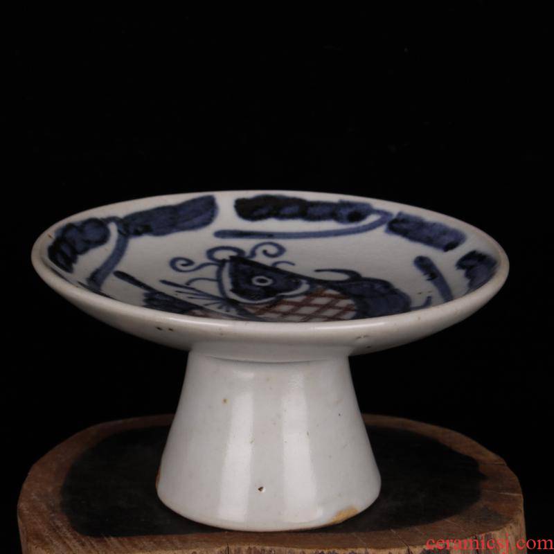 Archaize of jingdezhen blue and white porcelain best plate of restoring ancient ways household adornment furnishing articles, antique reproduction do old antique collection