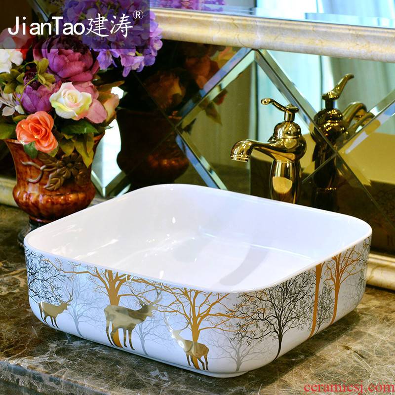 The stage basin sinks ceramic continental basin household toilet around The basin that wash a face shape toilet lavabo of art