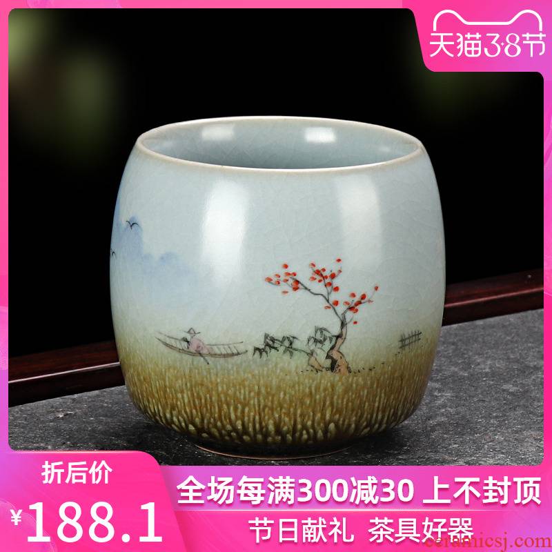 Jingdezhen hand - made teacup your up sample tea cup ceramic creative kung fu tea bowl gift cup personal cup restoring ancient ways