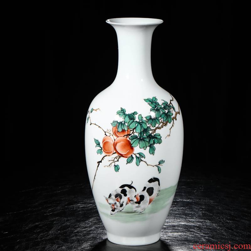Master jia lage jingdezhen ceramic hand - made vases Zhang Quanzhi everything goes well with decorative vase ceramic furnishing articles