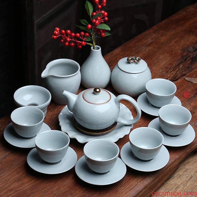 Tea set kung fu Tea set to open the slice your up of a complete set of ceramic Tea tureen teapot teacup suits for