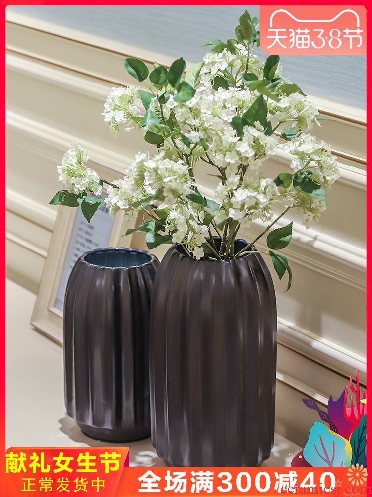 European contracted ceramic vase furnishing articles home sitting room flowers, flower arranging dried flower adornment XuanGuang creative table decoration