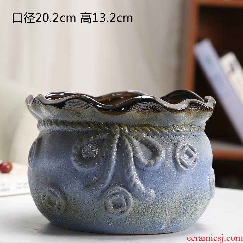 Fleshy old running the mage, compose of jade flower POTS of large diameter high butterfly orchid ceramic ceramic flower pot lotus orchid flower implement