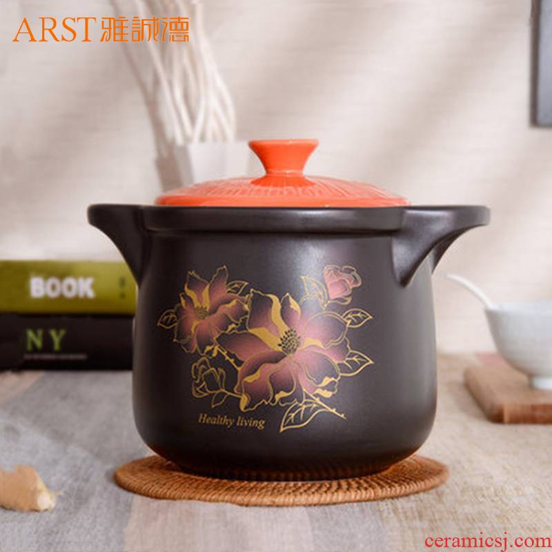 Ya cheng DE ceramic pot casserole stew household soup pot, high temperature resistant dry crack not curing pot soup rice bag in the mail