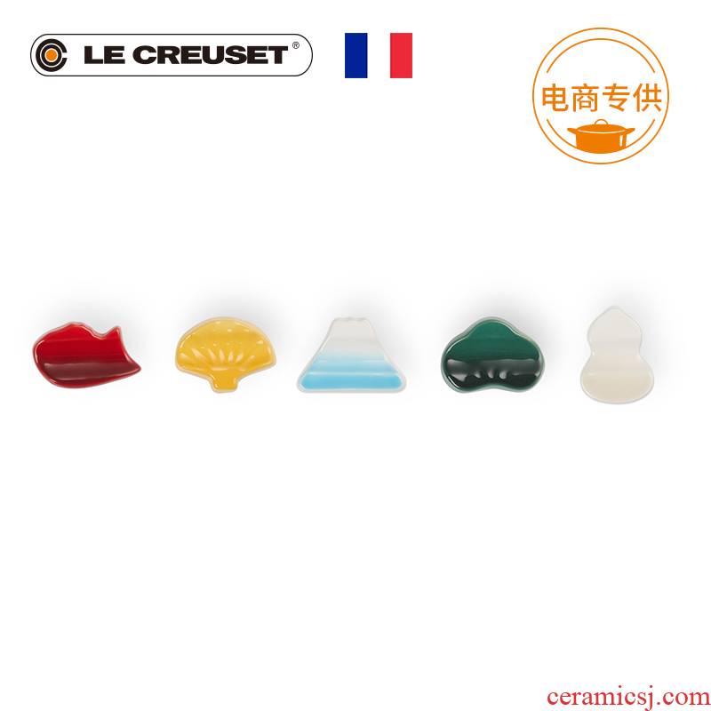 France 's LE CREUSET cool color stoneware lucky chart 5 piece color chopsticks household gift product