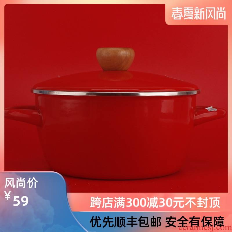 Enamel milk pan, Enamel Enamel pot soup pot stew pot soup pot induction cooker gas general