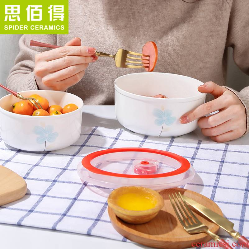 Think hk to ipads porcelain preservation bowl suit three - piece crisper ceramic bento lunch box microwave oven cassette tureen