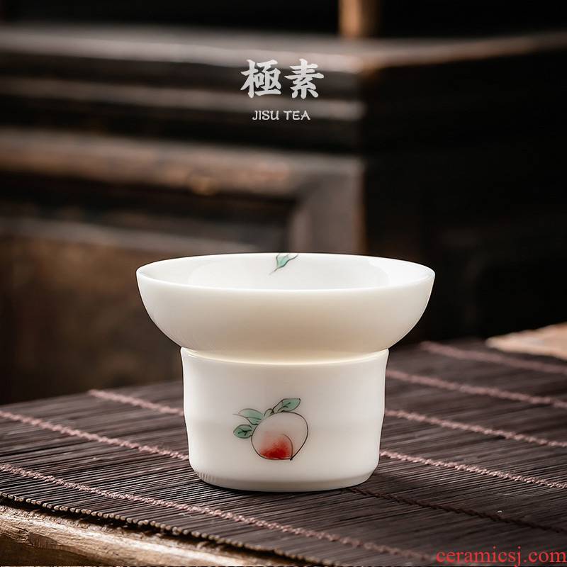 Pole element | white porcelain) tea tea set of the filter household kung fu tea tea strainer tea accessories