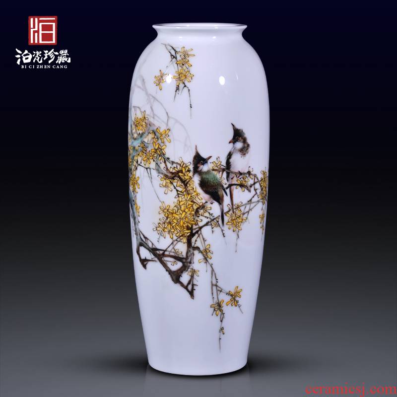 Jingdezhen ceramic painting birds and flowers in the vase rich ancient frame, the sitting room is the study of adornment of Chinese style household furnishing articles