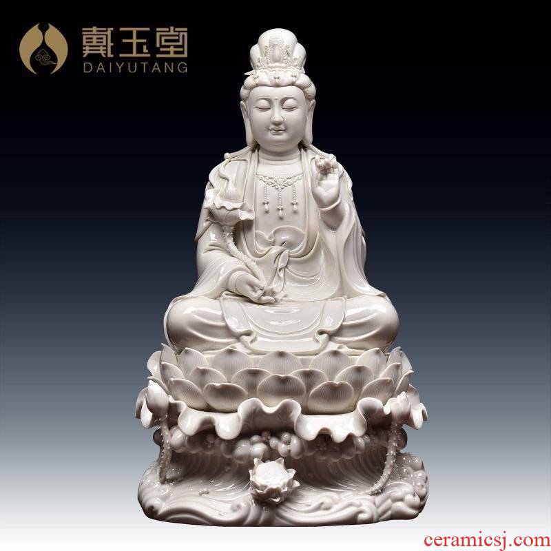 Yutang dai ceramic west three st furnishing articles of Buddha temple consecrate/22 inch lotus momentum to bodhisattva D21-38
