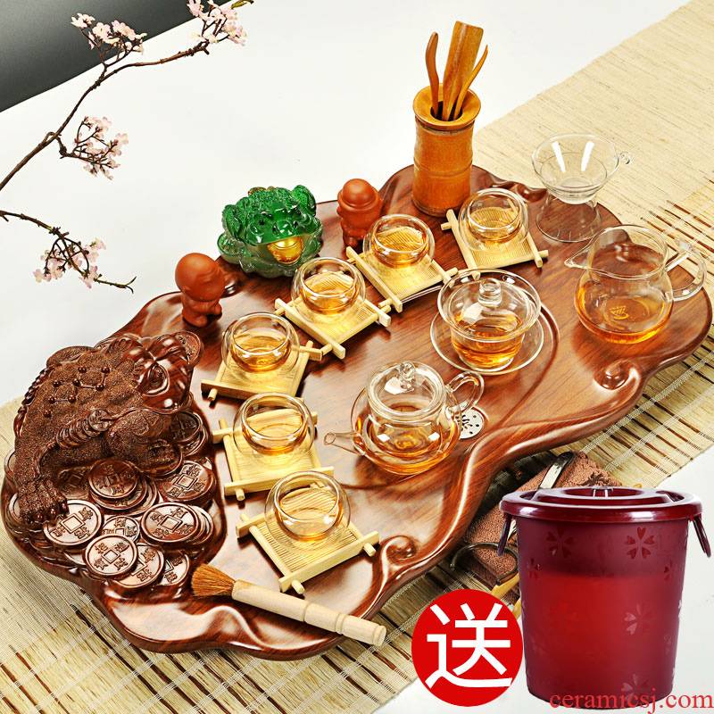 Hui, make tea set suits for your up ceramic kung fu tea spend pear wenge wood tea tray of a complete set of tea cups